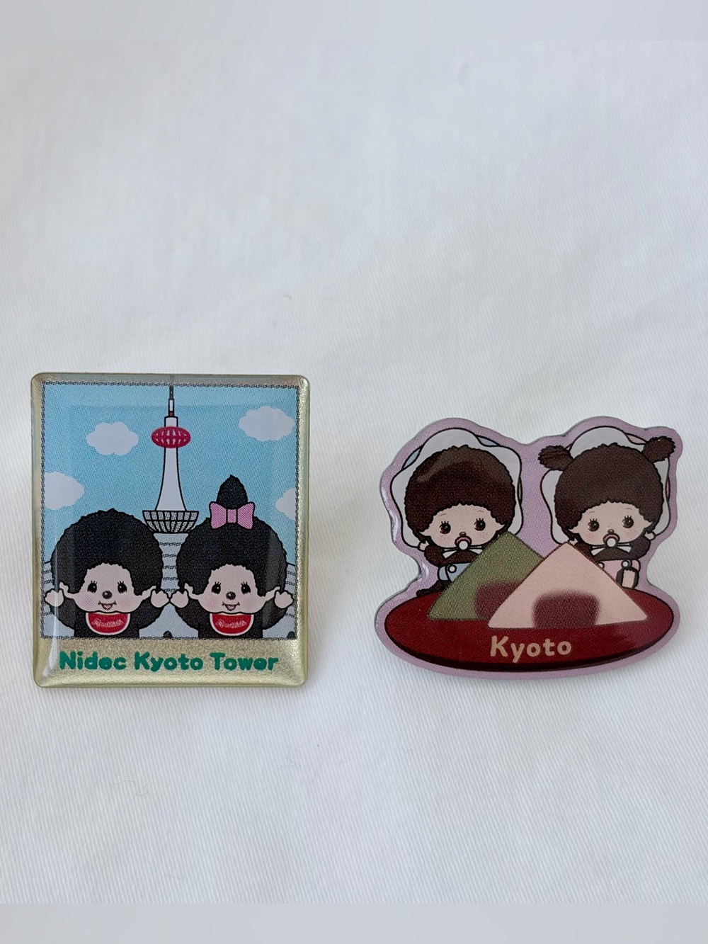 2 Monchhichi pins